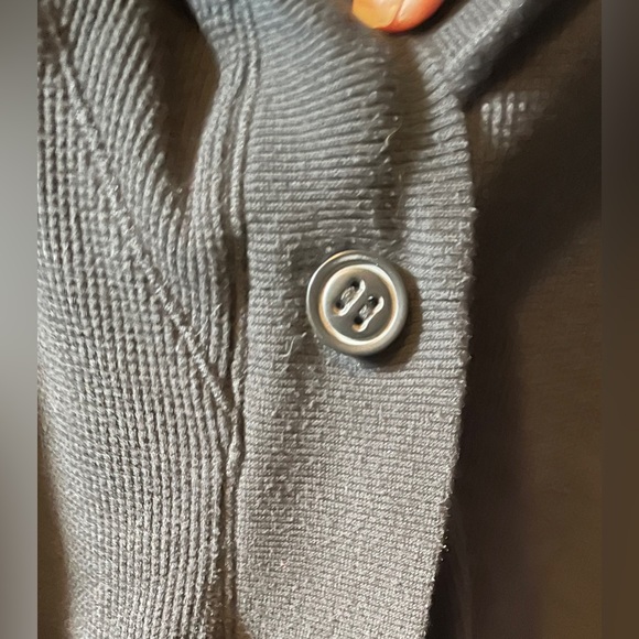 Calvin Klein Performance Black Waffle Thermal One Button Cardigan - Picture 2 of 7